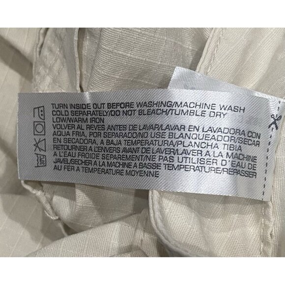 Union Bay Womens 0/24 Cream Relaxed Fit Straight Carpenter Style Cargo Pants Y2K - Picture 10 of 10